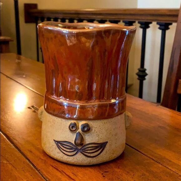 Takahashi Le Chef Pottery Vase / Chopstick Holder - Picture 1 of 7